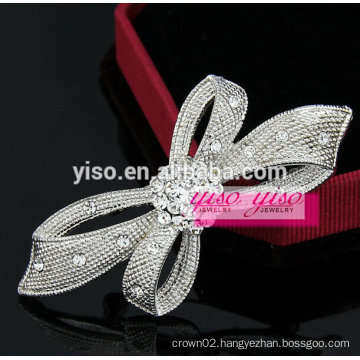 charming crystal girls bow brooch